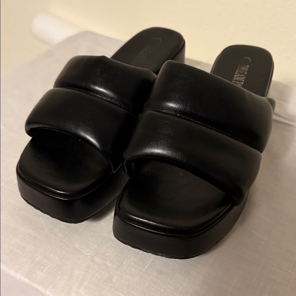 Black Slide Sandals
